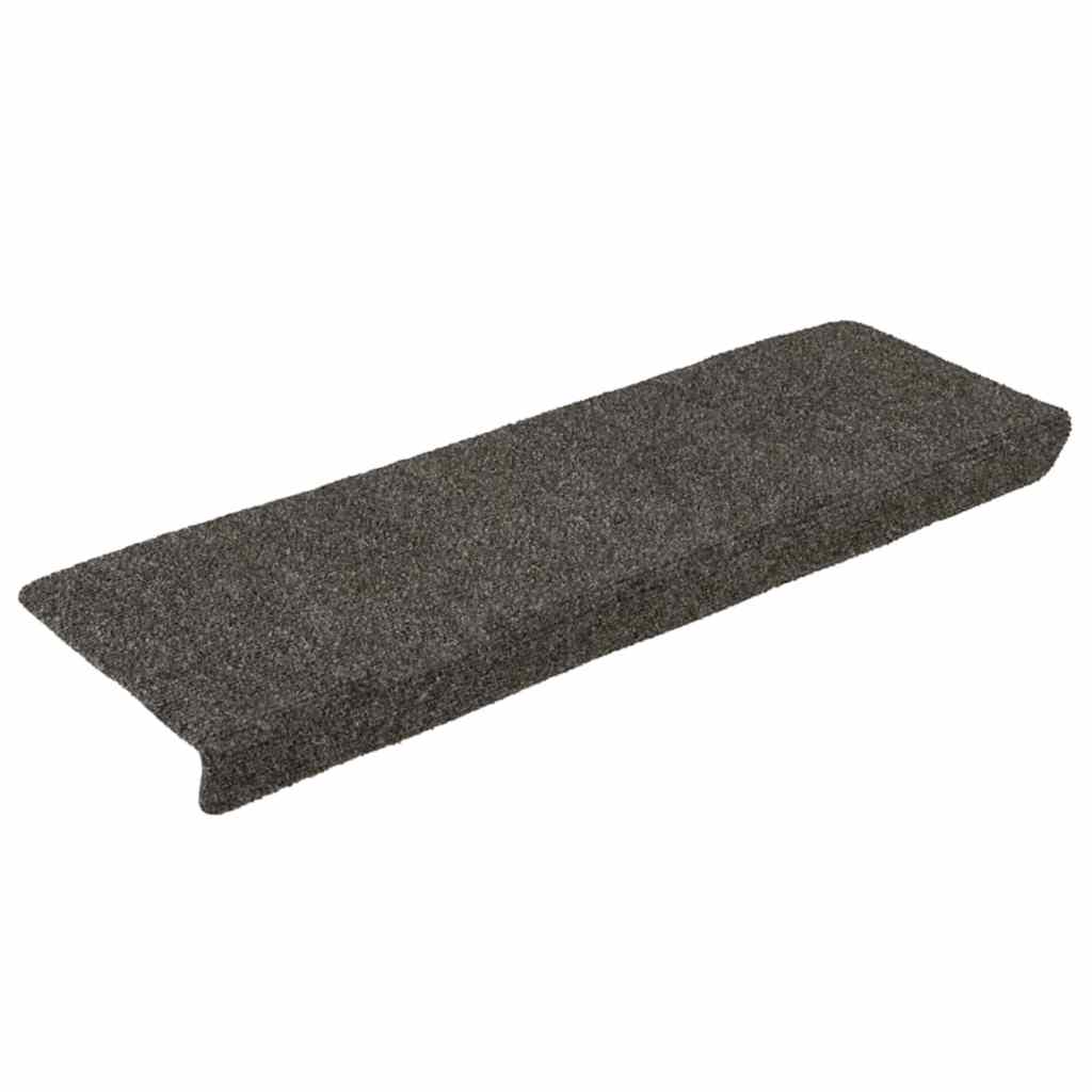 Vidaxl stair mats self -adhesive 15 pieces 65x21x4 cm anthracite rectangular edge