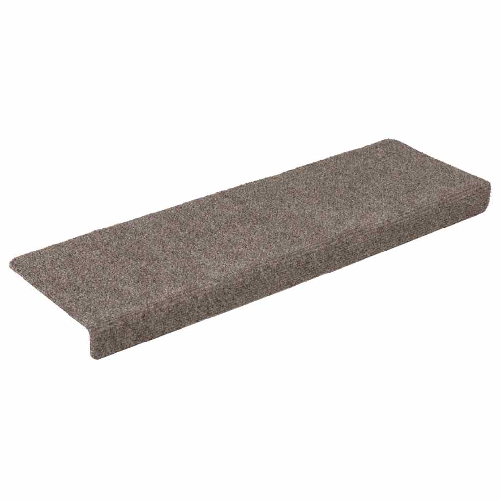 Vidaxl stair mats self -adhesive 15 pieces 65x21x4 cm beige rectangular edge