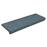 Vidaxl stair mats 15 st 65x21x4 cm dark green rectangular edge