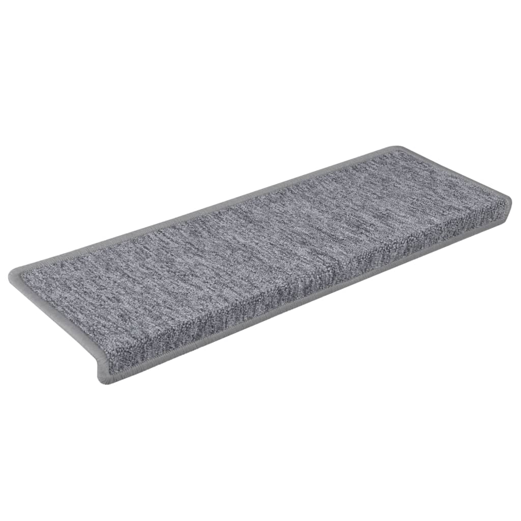 Esteras de escalera de Vidaxl 15 st 65x21x4 cm blanco y gris