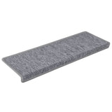Esteras de escalera de Vidaxl 15 st 65x21x4 cm blanco y gris