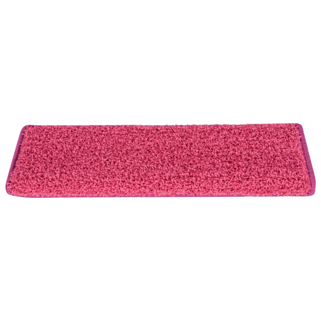 Vidaxl stair mats 15 st 65x21x4 cm pink