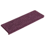 Vidaxl stair mats 15 st 65x21x4 cm dark purple