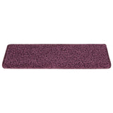 Vidaxl stair mats 15 st 65x21x4 cm dark purple
