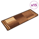 Vidaxl Staircases Self -adhesive 15 st 65x21x4 cm brown