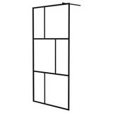 Vidaxl Walk -in shower wall 100x195 cm Terminated glass black