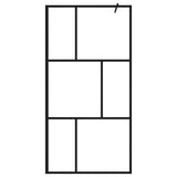 Vidaxl Walk -in shower wall 100x195 cm Terminated glass black