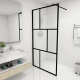 Vidaxl Walk -in shower wall 100x195 cm Terminated glass black