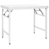 Vidaxl Kitchenwork table Collapsible 100x60x80 cm Stainless steel