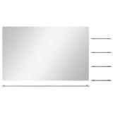 Espejo de pared Vidaxl con 5 estantes 100x60 cm de color plateado