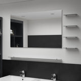 Espejo de pared Vidaxl con 5 estantes 100x60 cm de color plateado