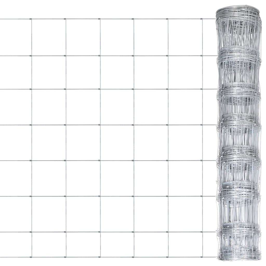 Vidaxl Hek 50x1 m Galvanized steel silver colored