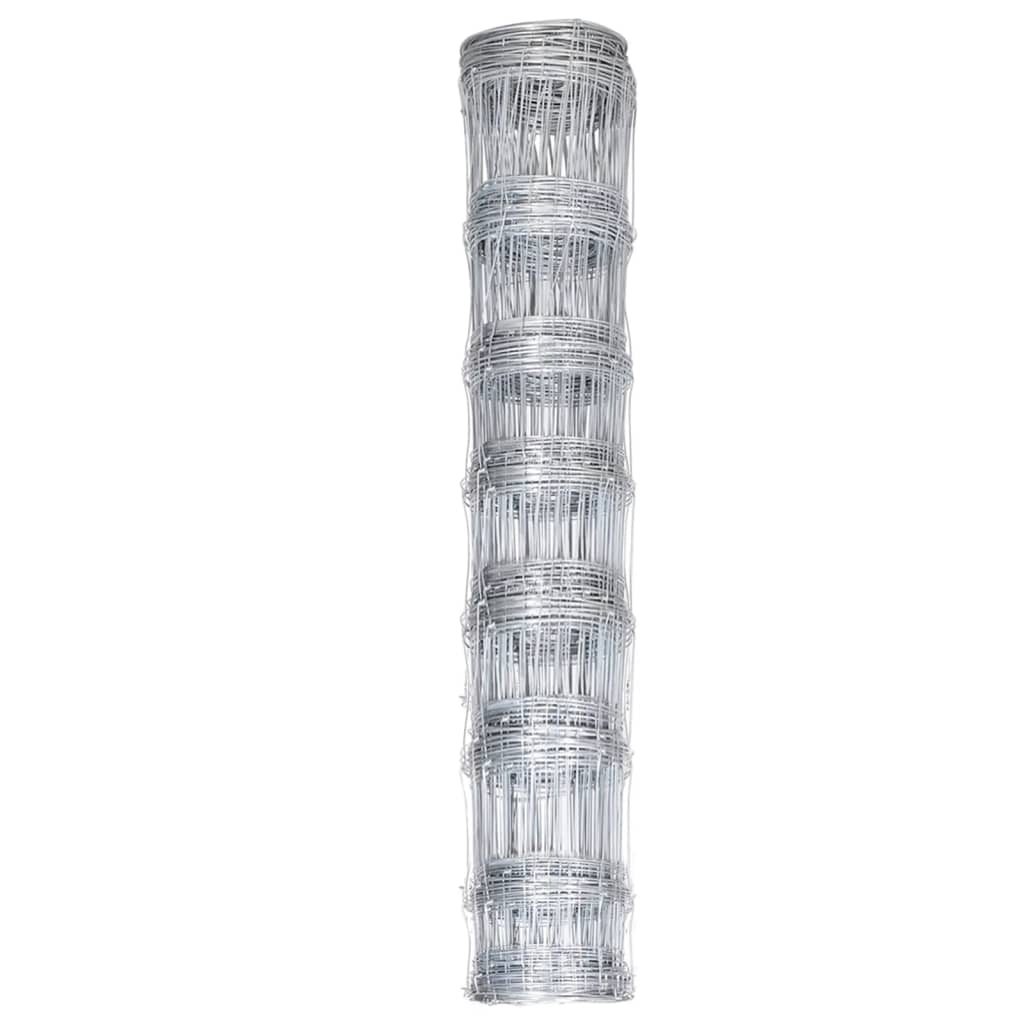 Vidaxl Hek 50x1 m Galvanized steel silver colored
