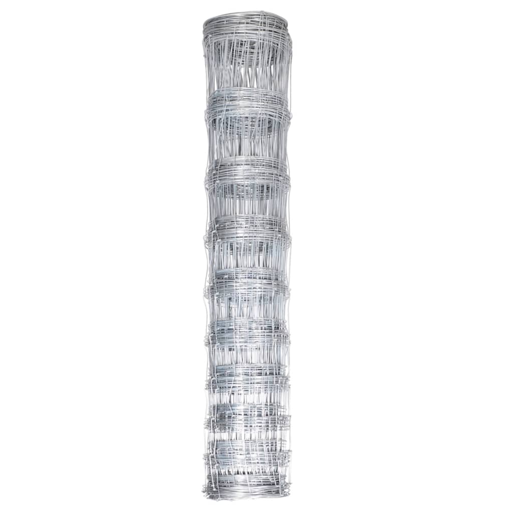 Vidaxl hek 50x1 m galwanizowany stalowy srebrny kolor