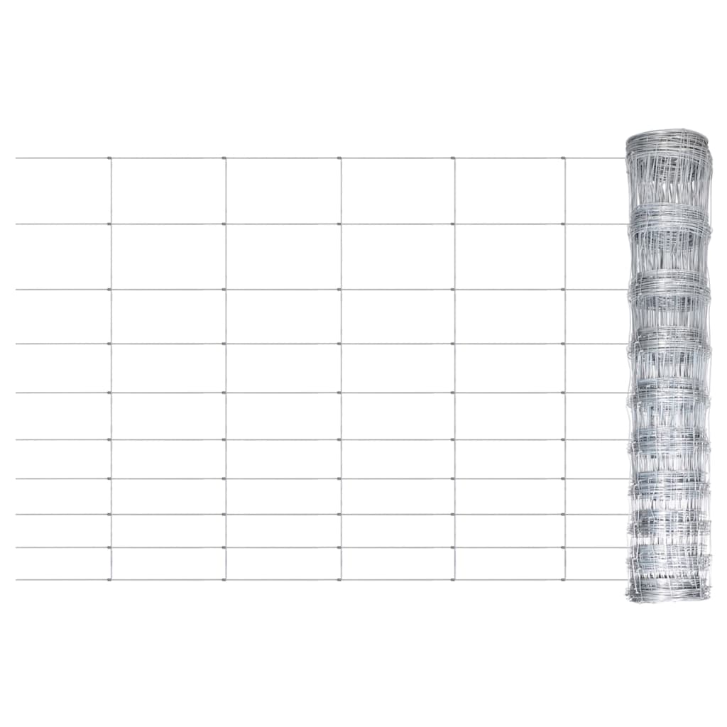 Vidaxl hek 50x1,2 m galwanizowany stalowy srebrny kolor