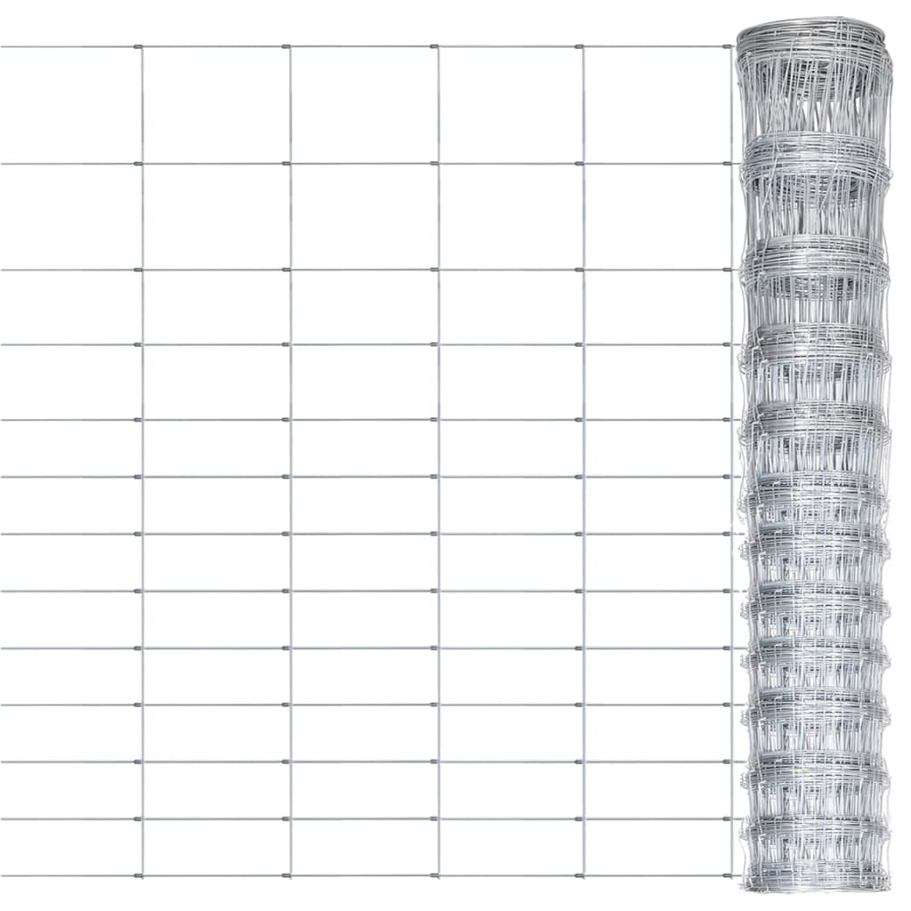 Vidaxl HEK 50x1,5 m pocinkano jekleno srebrno obarvano