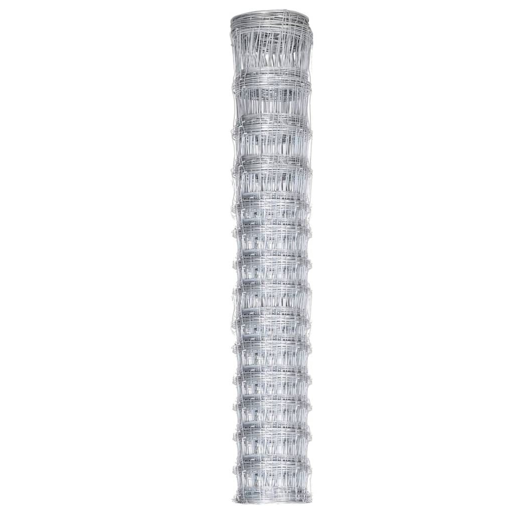 Vidaxl Hek 50x1,6 m galvaniseret stålsølvfarvet