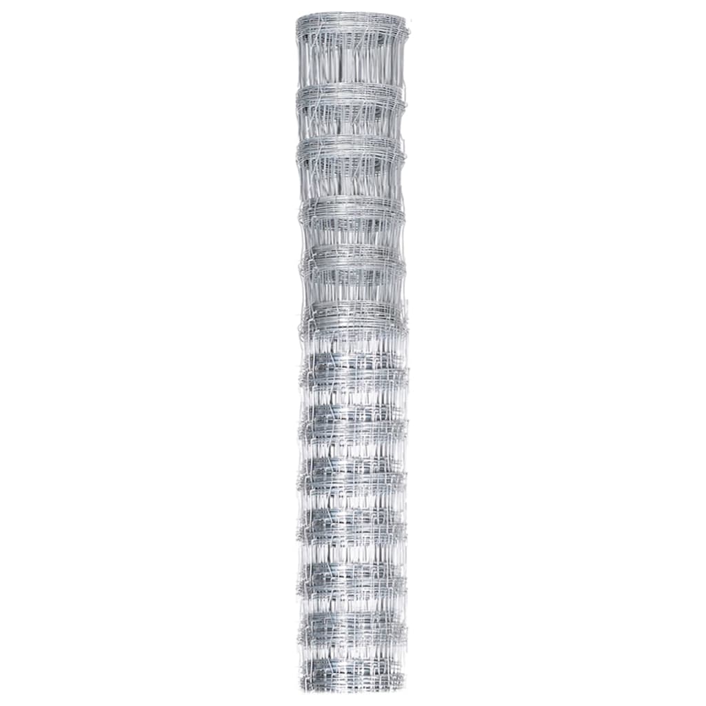 Vidaxl hek 50x1,25 m Galvanisé en acier argent coloré