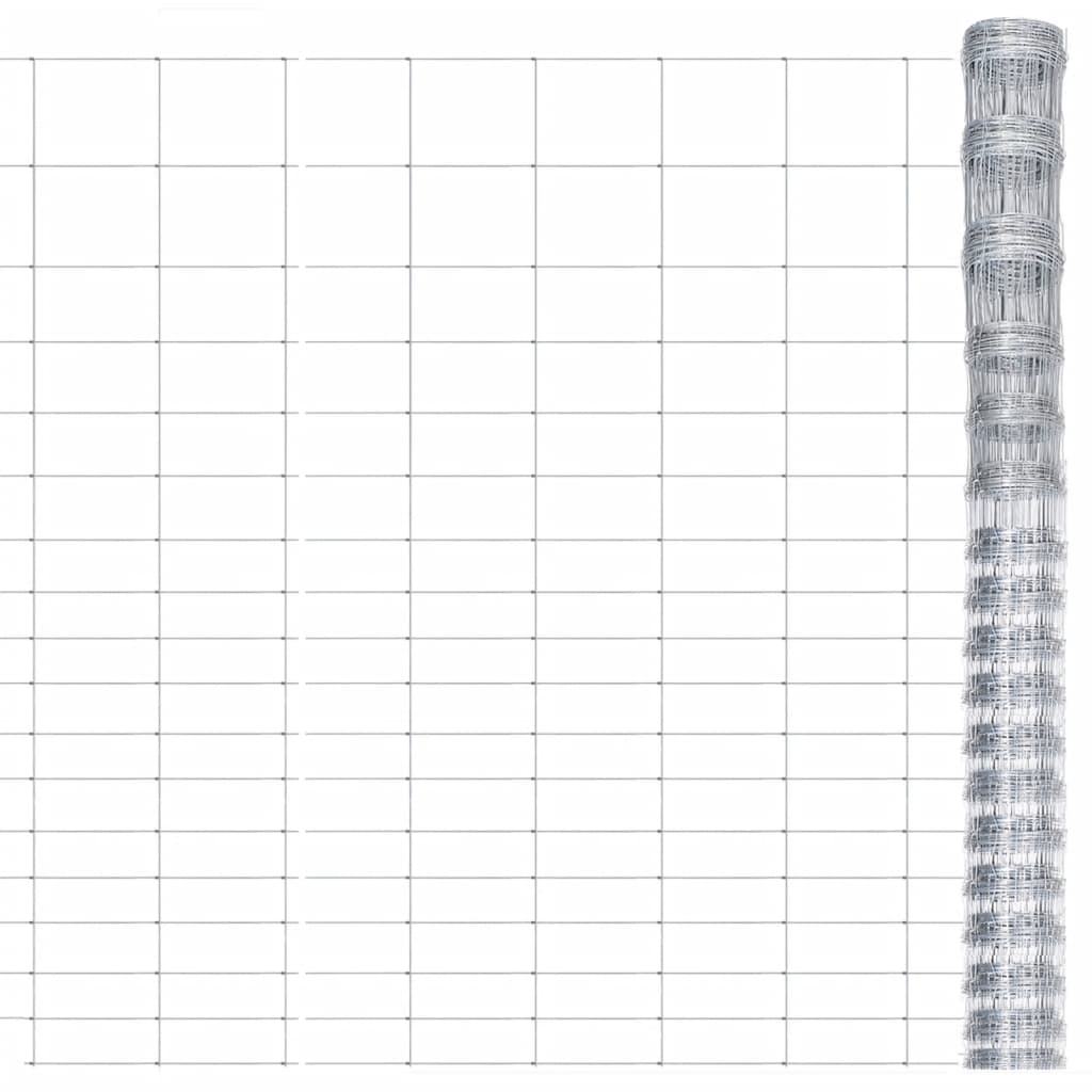 Vidaxl hek 50x1,25 m Galvanisé en acier argent coloré