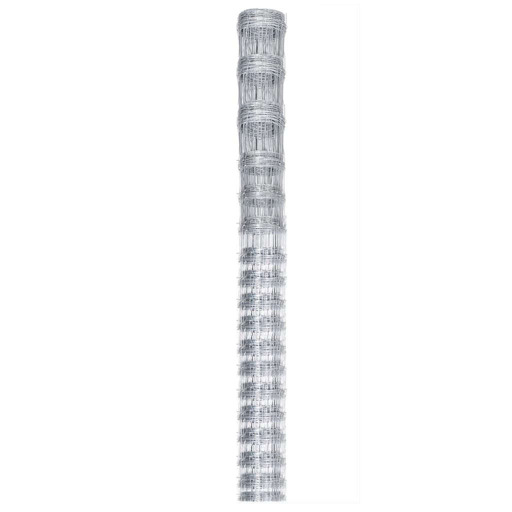 Vidaxl hek 50x1,25 m Galvanisé en acier argent coloré
