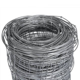 Vidaxl Hek 50x1,25 m galvaniseret stålsølvfarvet