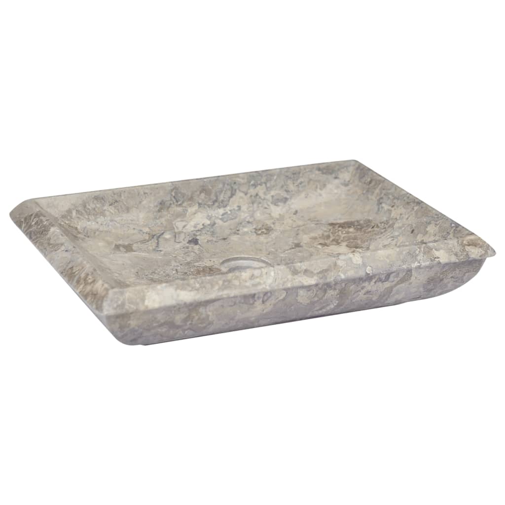 Vidaxl fregadero 50x35x10 cm de mármol gris
