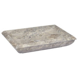 Vidaxl fregadero 50x35x10 cm de mármol gris