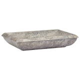 Vidaxl fregadero 50x35x10 cm de mármol gris