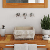 Vidaxl Sink 30x30x13 cm Crema di marmo
