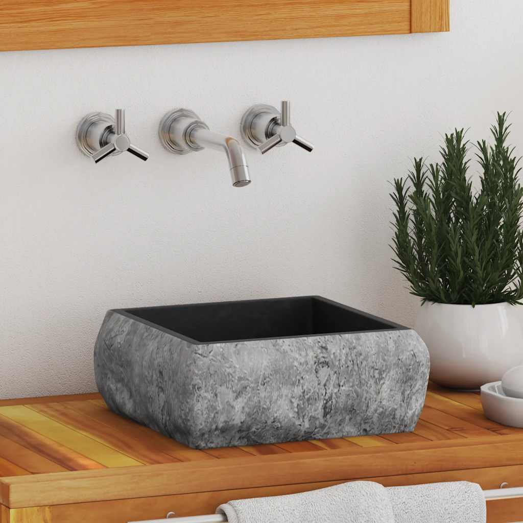 Vidaxl Sink 30x30x13 cm di marmo nero
