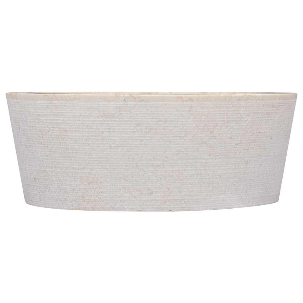 Vidaxl gootsteen ø40x15 cm marmer crèmekleurig