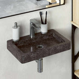 Vidaxl Washbasin Wall -Mounta de vía de mármol de 38x24x6.5 cm de mármol