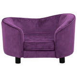 Vidaxl Dog Bank 69x49x40 cm Plush Bordeaux Red
