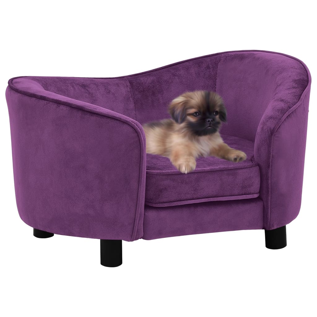 Vidaxl Dog Bank 69x49x40 cm Plush Bordeaux Red