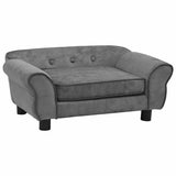 VidaXL dog bank 72x45x30 cm plush dark gray