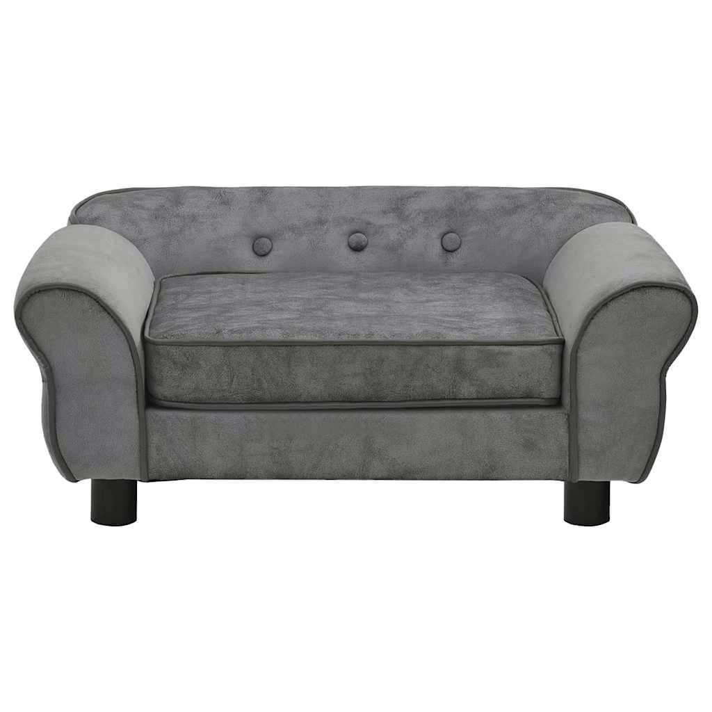 VidaXL dog bank 72x45x30 cm plush dark gray