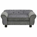 VidaXL dog bank 72x45x30 cm plush dark gray