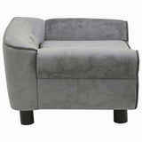 VidaXL dog bank 72x45x30 cm plush dark gray