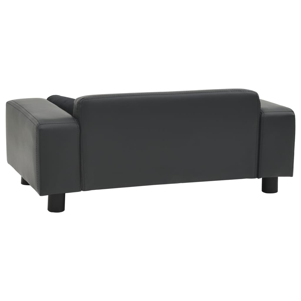 Vidaxl Bank 81x43x31 cm plyšový a umělá kůže tmavě šedá