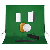 Vidaxl foto studio komplet z svetilkami, ozadjem in reflektorjem softbox