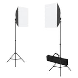 VidaXL Photo Studio Kit with Softbox Lights, Background and Reflector