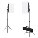VidaXL Photo Studio Kit with Softbox Lights, Background and Reflector
