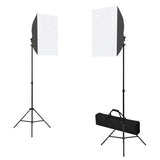 VidaXL Photo Studio Kit with Softbox Lights, Background and Reflector