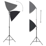 VidaXL Photo Studio Kit with Softbox Lights, Background and Reflector
