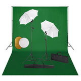 Vidaxl Photo Studio Set s lampami, deštníky, pozadím a reflektorem