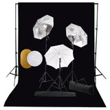Vidaxl Photo Studio Set s lampami, deštníky, pozadím a reflektorem