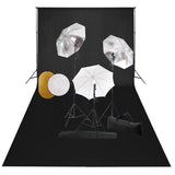 Vidaxl Photo Studio Set s lampami, deštníky, pozadím a reflektorem
