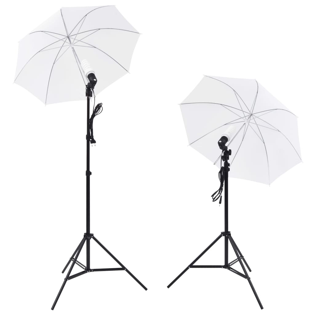Vidaxl Photo Studio Set s lampami, deštníky, pozadím a reflektorem