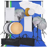Vidaxl foto studio komplet z refbrellami v ozadju softbox svetilk