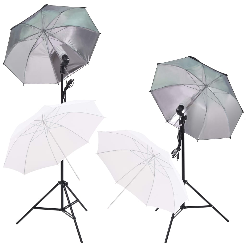 Vidaxl foto studio komplet z refbrellami v ozadju softbox svetilk